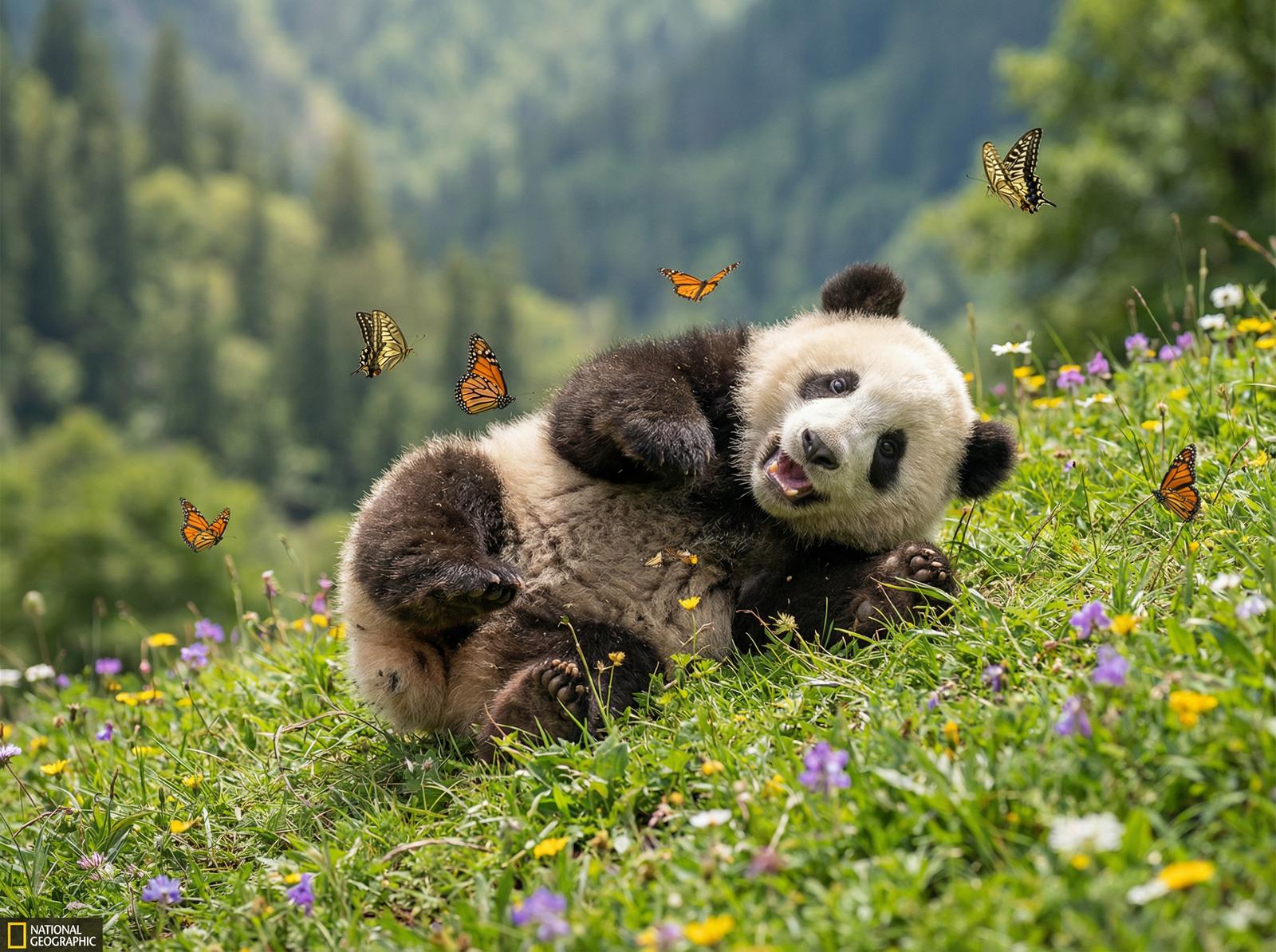 猎奇熊猫宝宝嬉戏视频